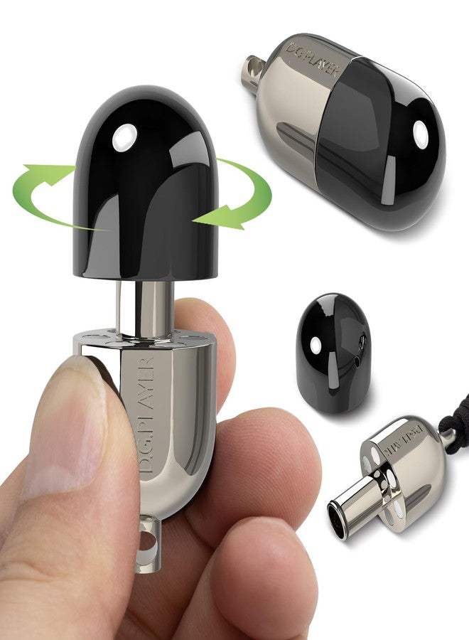 D.G.PLAYER D.G. PLAYER Fidget Toys Adults: Premium Capsules Metal Magnetic Fidget Slider Cliker- Spin, Push, Wear as Pendant - Ultimate Stress Relief & Focus Enhancer for Busy Hands(Black Grey) - Image 1